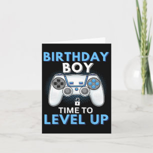 Boy Time To Level Up Video Game Birthday Gamer 8 Card