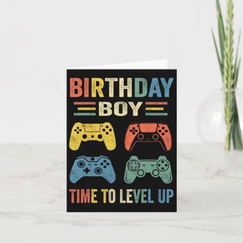 Boy Time To Level Up Video Game Birthday Gift Boys Card