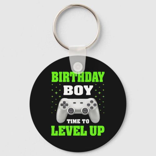 Boy Time To Level Up Video Game Birthday Gift Boys Keychain