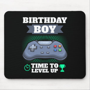 Boy Time To Level Up Video Game Theme Party Gamer Mouse Pad