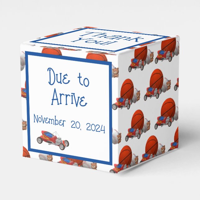Boy Toys Theme Favor Box (Front Side)