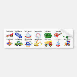 Boy Toys Waterproof Sippy Cup Labels