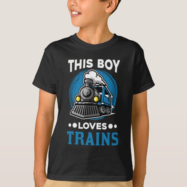 Boy Train Locomotive T-Shirt (Front)