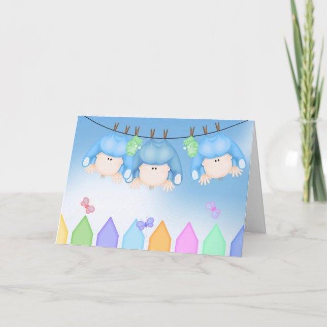 Boy Triplets Card (Front)