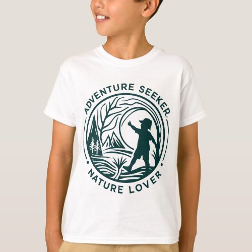 Boy Tshirt  Adventure Seeker Nature Lover