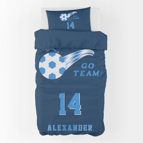 Boy Tween Sports Soccer Ball Athlete Personalized Duvet Cover