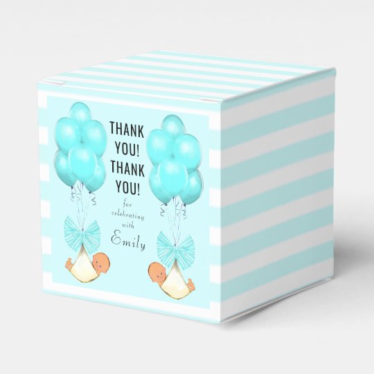 Boy Twins Baby Shower Favor Box Zazzle Com