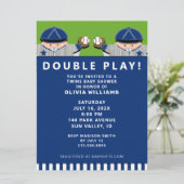 Boy Twins Baby Shower Invitation (Standing Front)