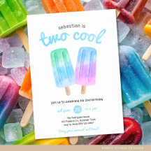 Boy Two Cool Popsicle Summer Party Birthday