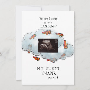 Boy Ultrasound Funny Thank You Baby Point of View Card