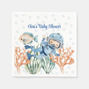 Boy Under The Sea Baby Shower Napkins