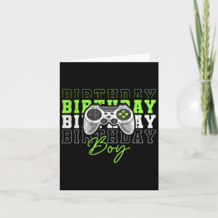 Boy Video Game Birthday Party For Boys Kids  Card