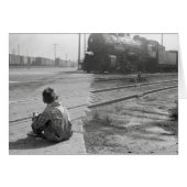 Boy Watching Trains, 1939 (Front Horizontal)