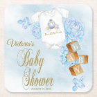 Boy Watercolor Blue Gold Baby Shower Napkins