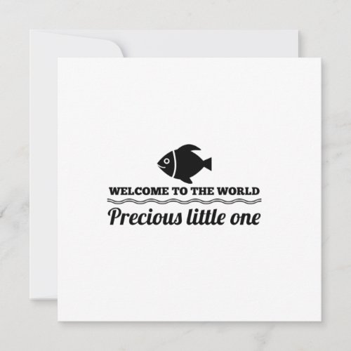 Boy Welcome to the world precious little one Thank You Card