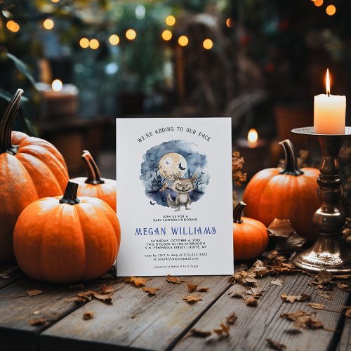 Boy Werewolf  Halloween Baby Shower Invitation