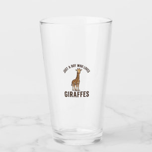 Boy Who Loves Giraffes Vintage Engraving Shirt_1 Glass