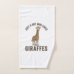 Boy Who Loves Giraffes Vintage Engraving Shirt_1 Hand Towel