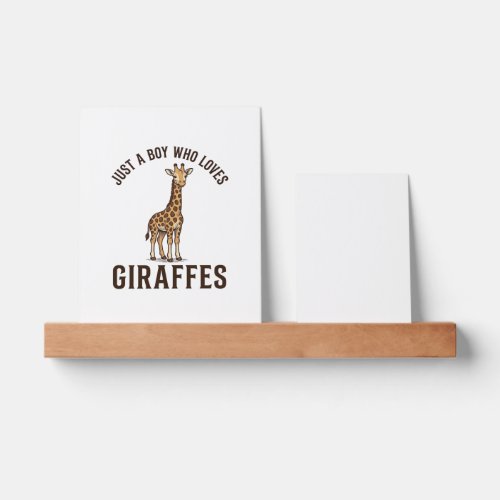 Boy Who Loves Giraffes Vintage Engraving Shirt_1 Picture Ledge
