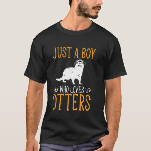 Boy Who Loves Otters Funny Otter T-Shirt