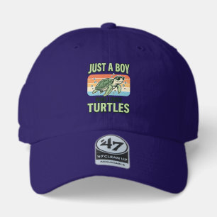 Boy Who Loves Turtles Vintage Engraving Design_1 47 Brand Hat