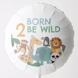 Boy Wild Animal Birthday Balloon