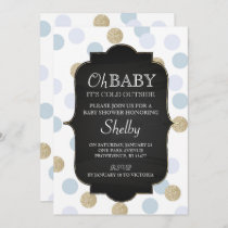 Boy Winter Baby Shower Invitation