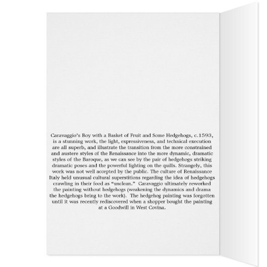 Boy with a Basket of Fruit & Some Hedgehogs (Inside (Left))