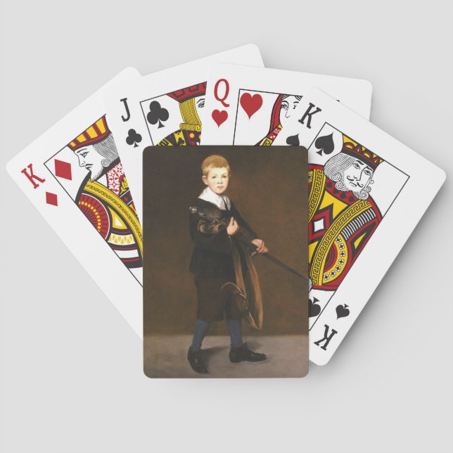 Boy With a Sword (by Edouard Manet) Poker Cards (Back)