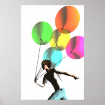Boy with Balloons poster