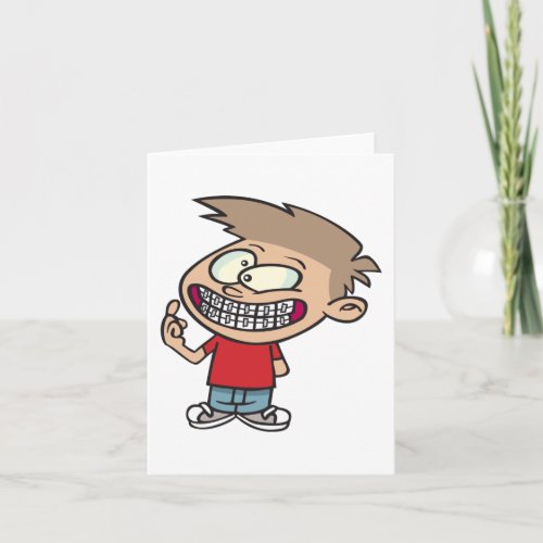 Boy With Braces Card