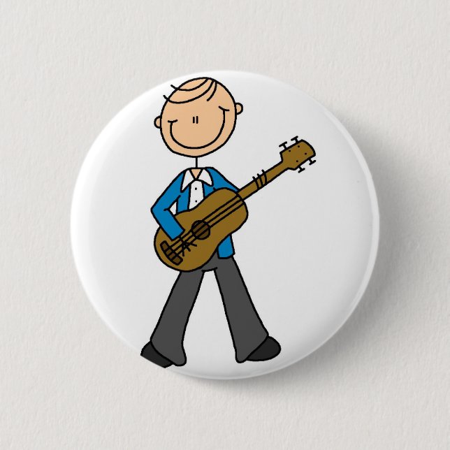  Boy With Guitar Button (Front)