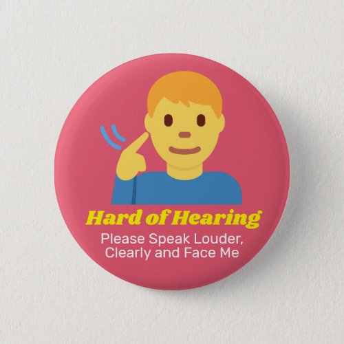 Boy with Hard of Hearing  Button
