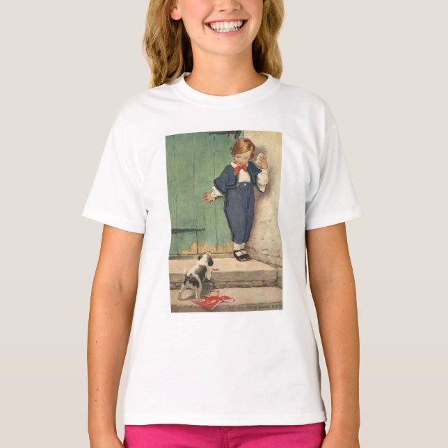 Boy with Puppy Dog T-Shirt (Front)