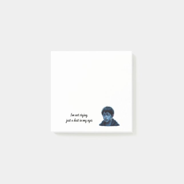 Boy with tears post-it post-it notes (Front)