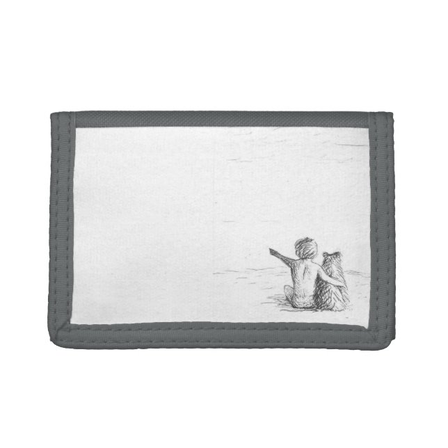 Boy with the dog tri-fold wallet (Front)