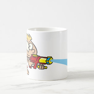 Boy with Water Gun Summer Fun Coffee Mug