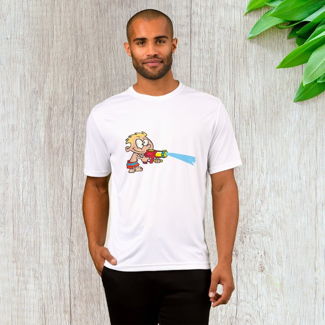 Boy with Water Gun Summer Fun T-Shirt (Creator Uploaded)