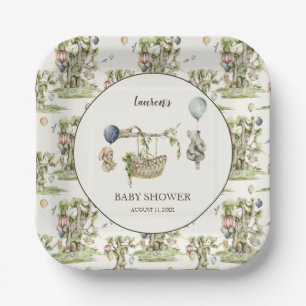 Boy Woodland Animals Baby Shower  Paper Plates