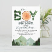  Boy Woodland Baby Shower  Invitation (Standing Front)