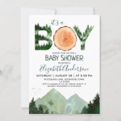 Boy Woodland Baby Shower  Invitation (Front)