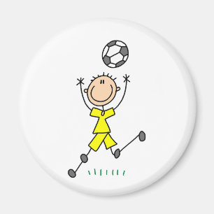 Boy Yellow Soccer Uniform Magnet