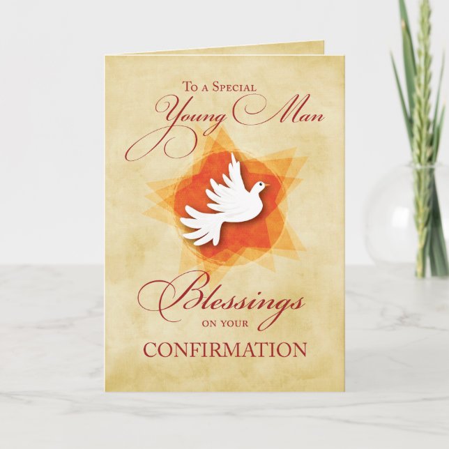 Boy, Young Man, Confirmation Congratulations Card (Front)