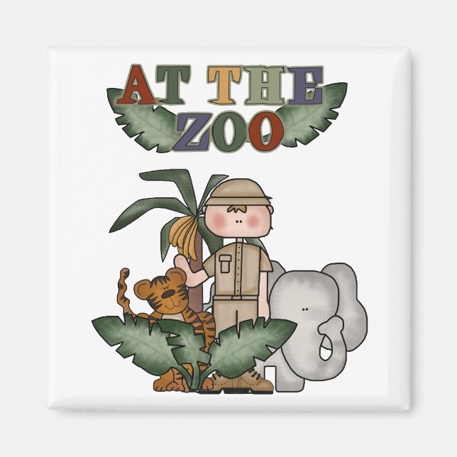 Boy Zoo Keeper Tshirts and Gifts Magnet (Front)