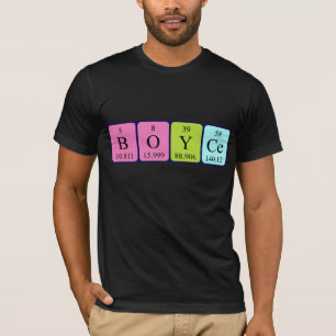 Boyce periodic table name shirt