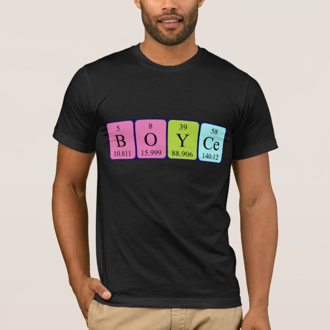 Boyce periodic table name shirt (Front)