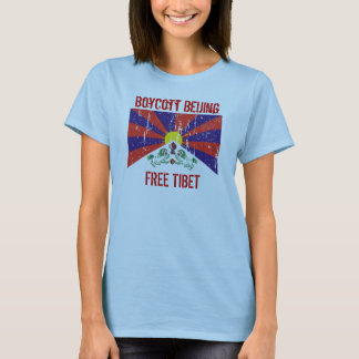 Boycott Beijing Free Tibet T-shirt - Customized