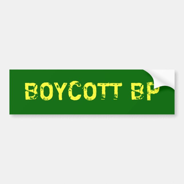 BOYCOTT BP BUMPER STICKER (Front)