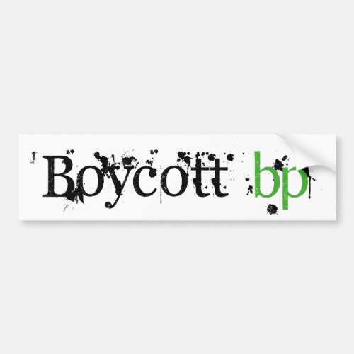 Boycott BP Bumper Sticker