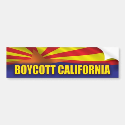 Boycott California _ Support Arizona Bumper Sticker